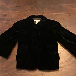 Black velvet decorative blazer